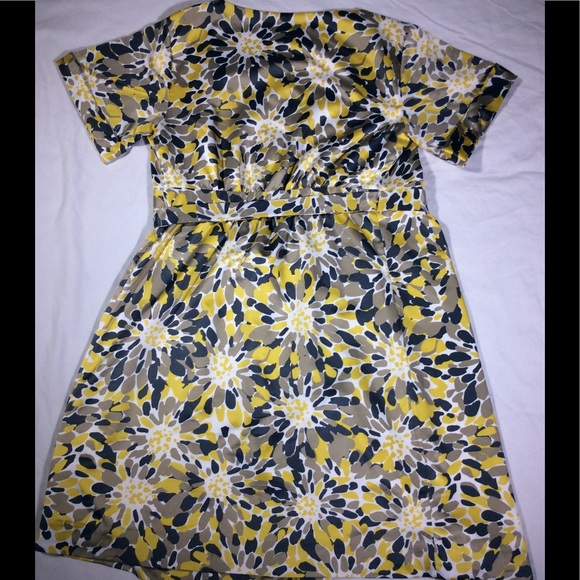Banana Republic Yellow Floral Wrap Dress - Picture 3 of 8